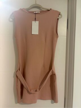 Zara Dusty Rose Sleeveless Belted Mini Dress